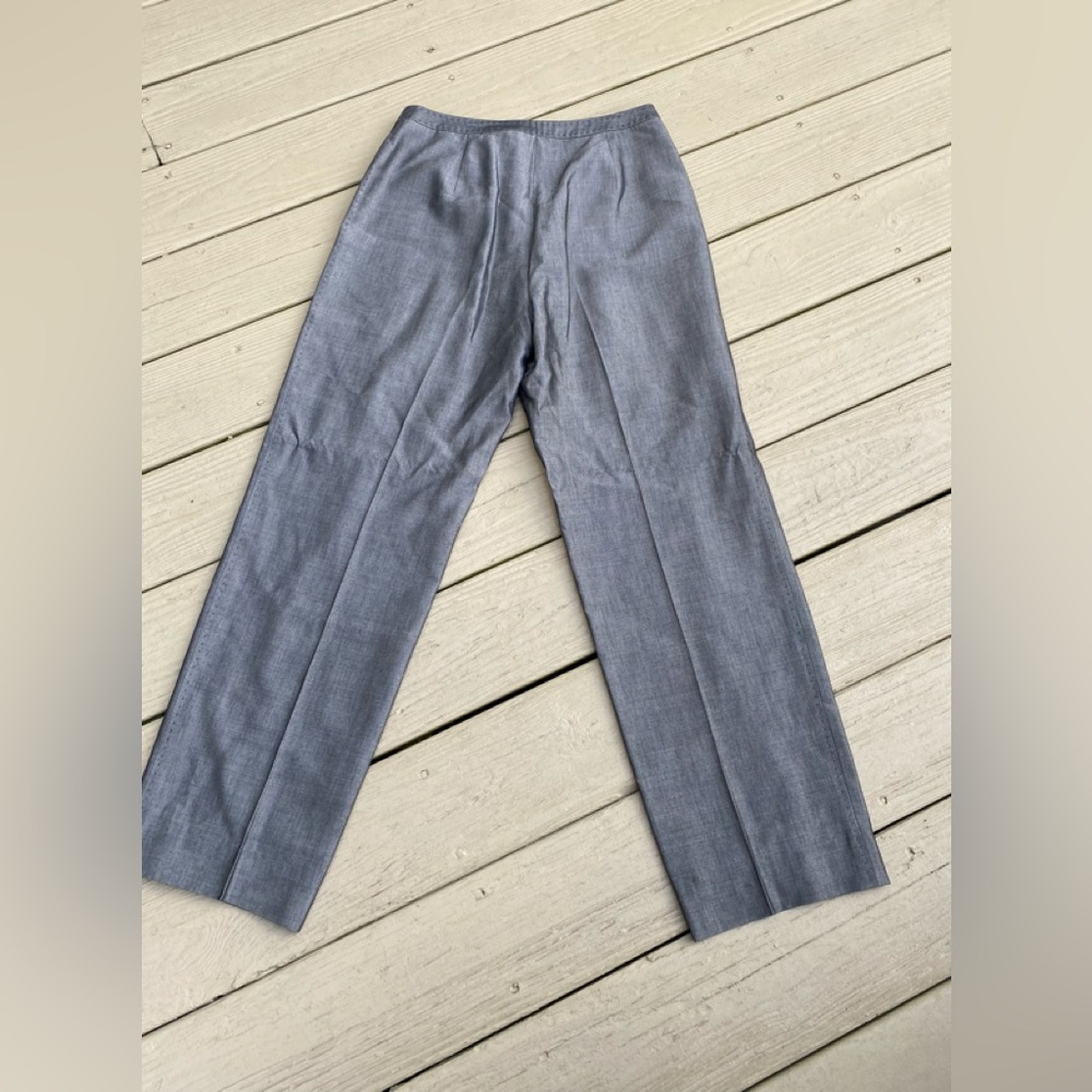Ann Taylor - Woman’s Gray Mohair/Wool Blend High-rise Crop Pants, Size: 6 - Picture 2 of 7